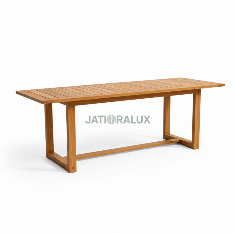 Trestle Slat Dining Table - Code 002