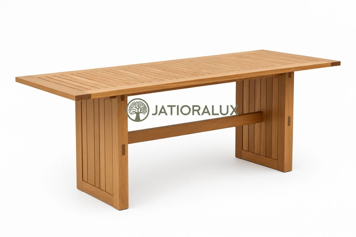 Trestle Slat Dining Table - Code 002